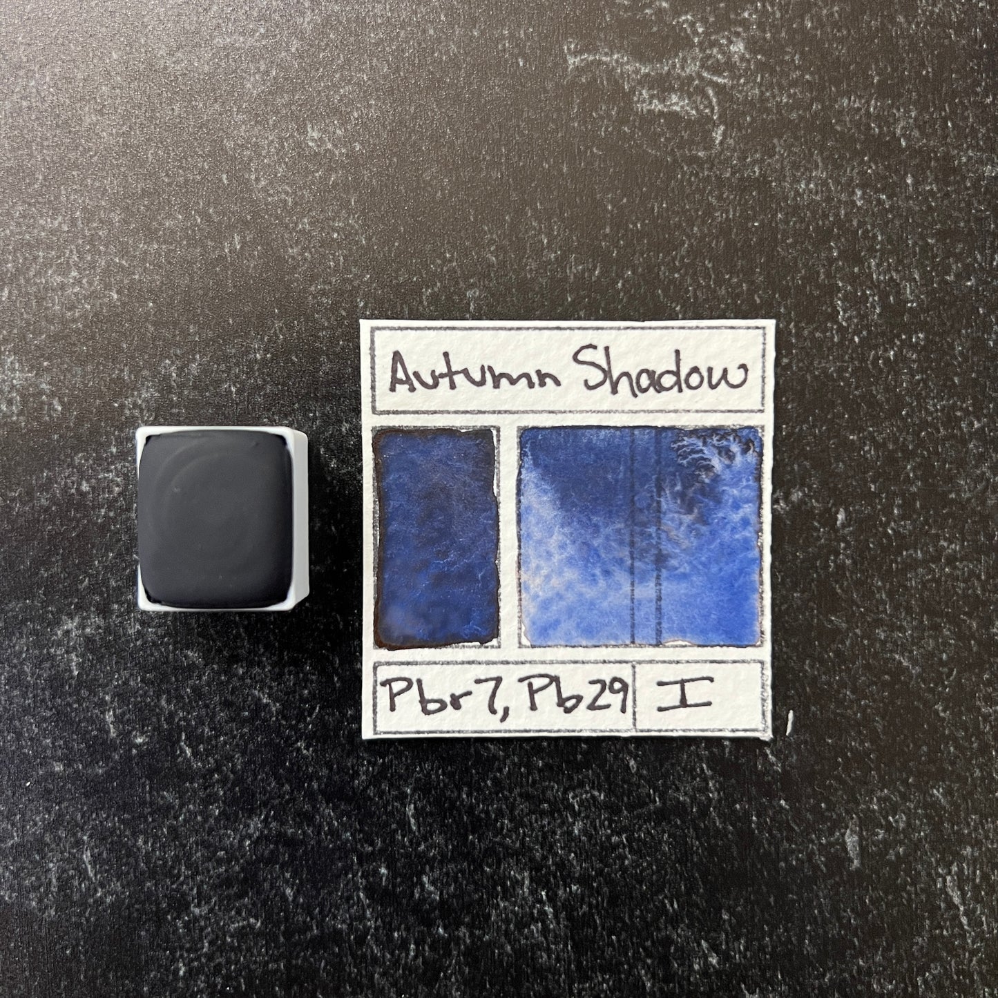 Autumn Shadow. Individual pan of handmade watercolor paint