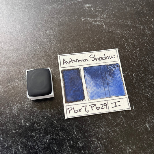 Autumn Shadow. Individual pan of handmade watercolor paint