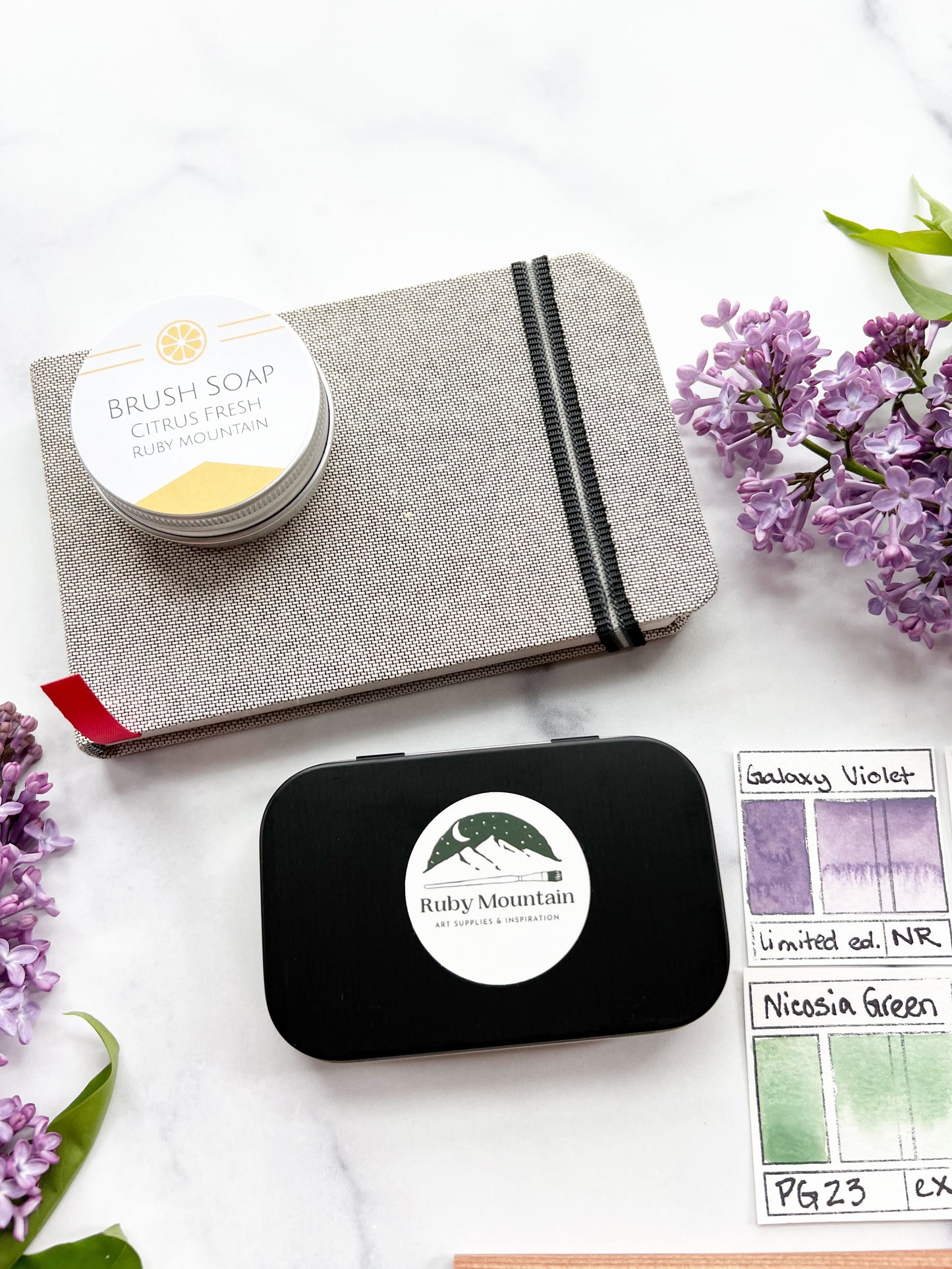 Lilac Blossoms Half Pan Palette Kit