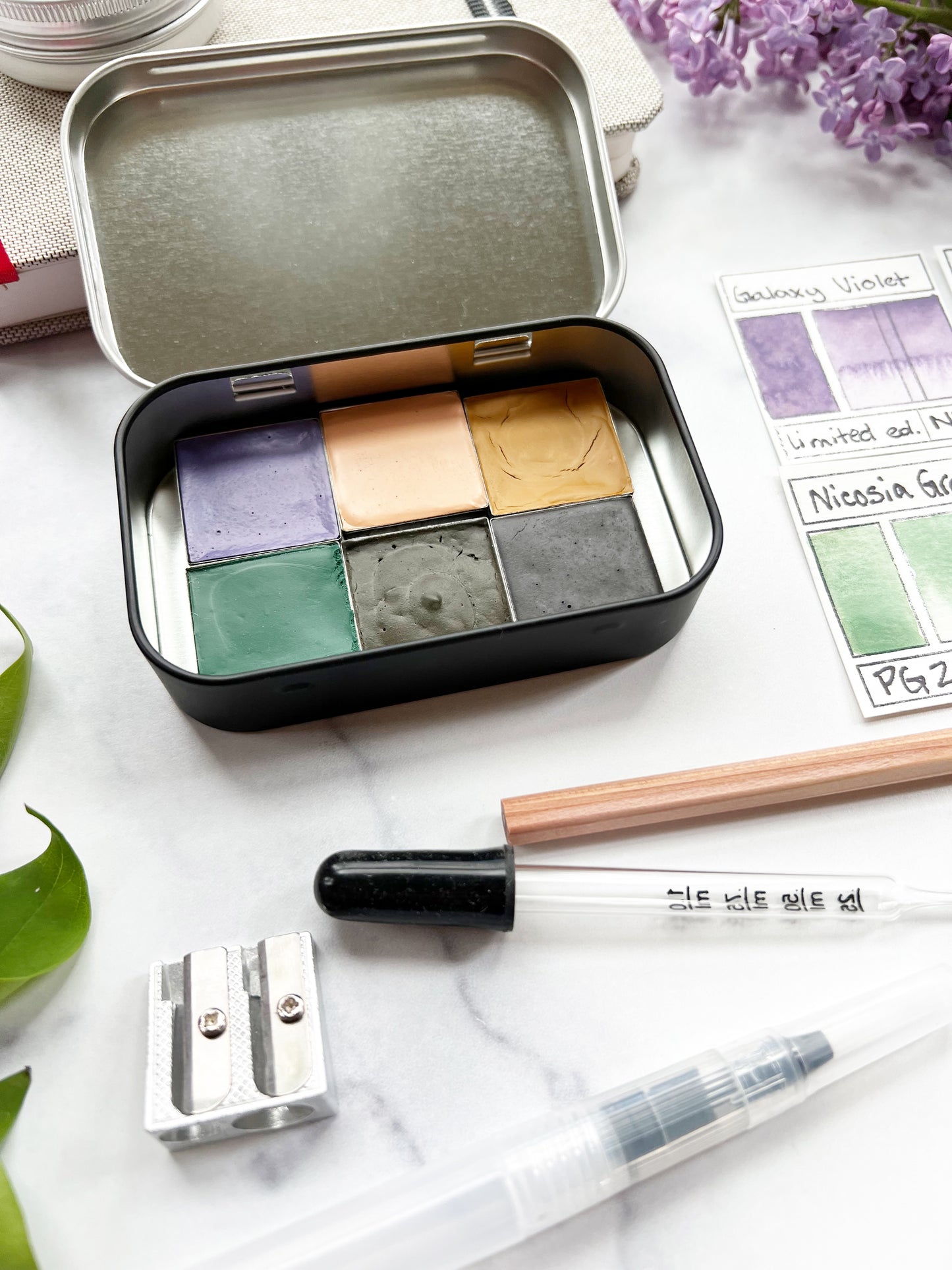 Lilac Blossoms Half Pan Palette Kit