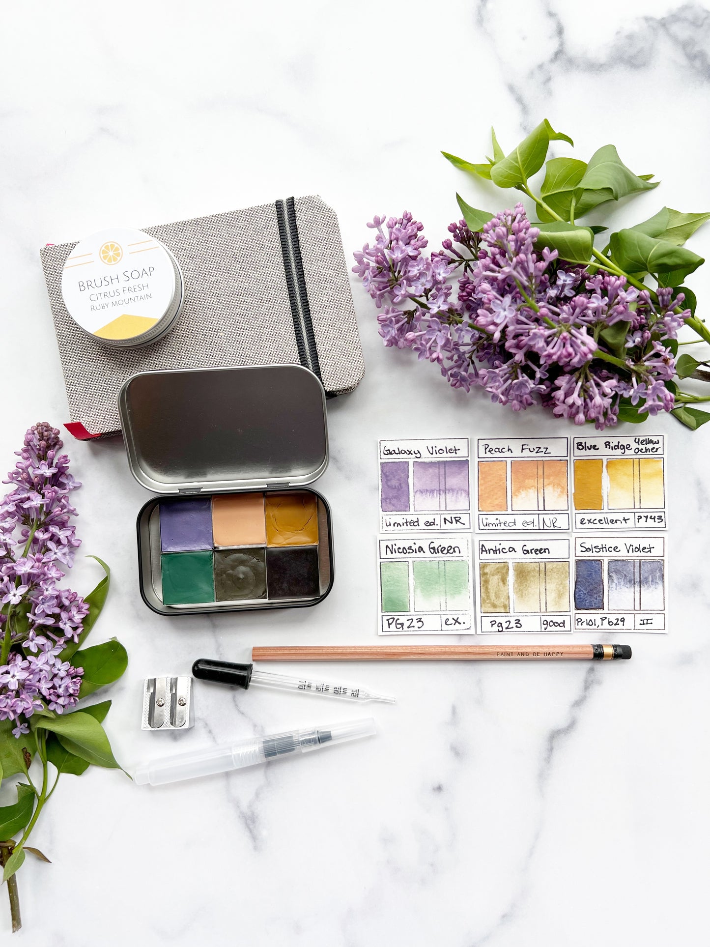 Lilac Blossoms Half Pan Palette Kit
