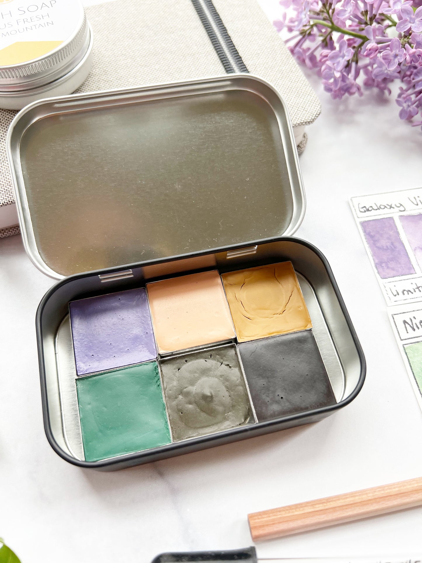 Lilac Blossoms Half Pan Palette Kit