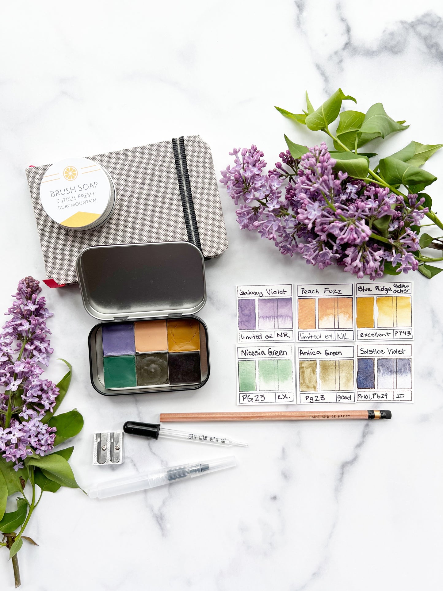 Lilac Blossoms Half Pan Palette Kit