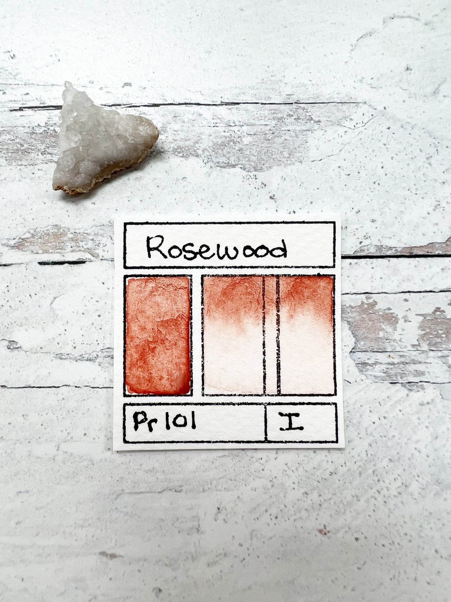Rosewood, individual pan of handmade watercolor paint