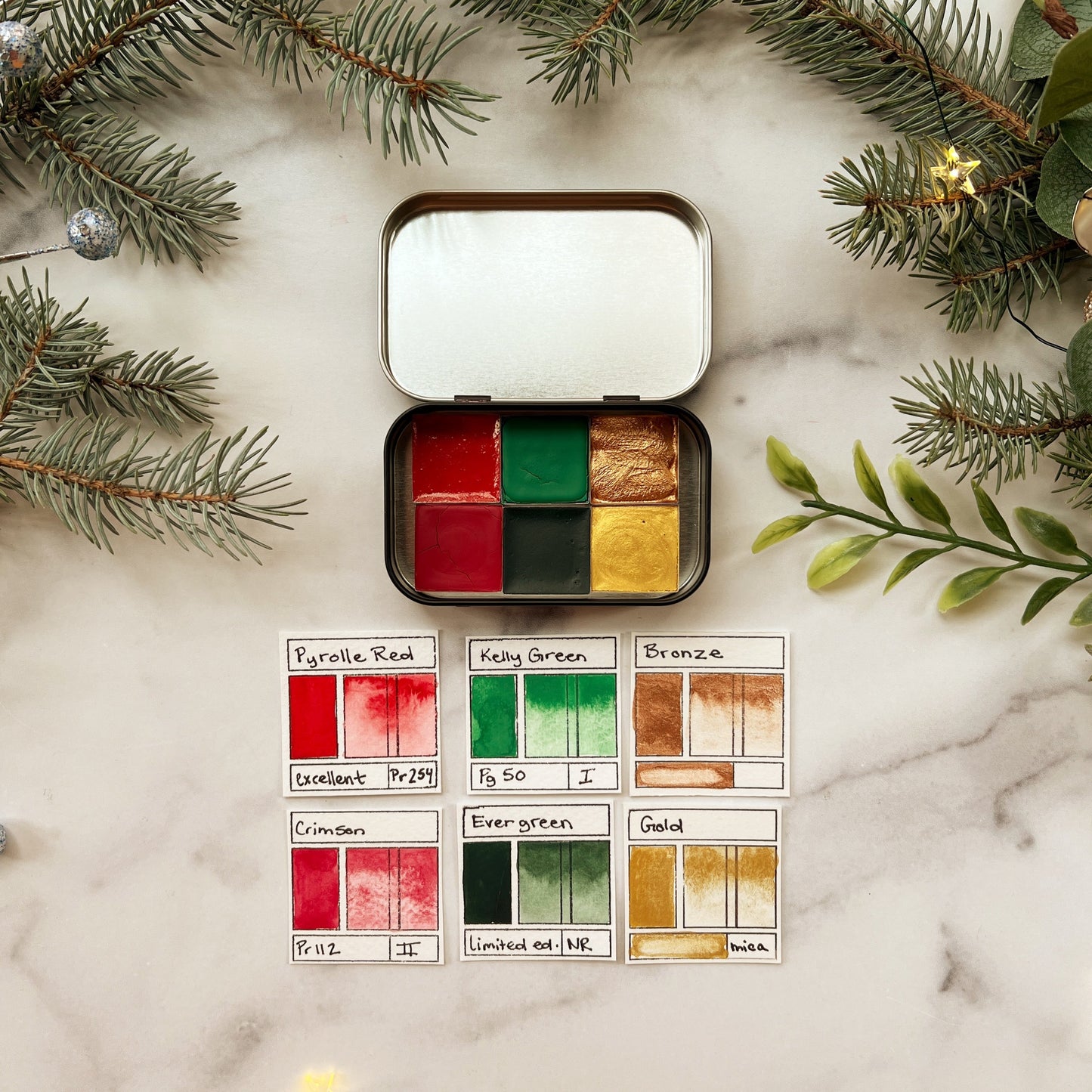 Merry and Bright Holiday Half Pan Palettes
