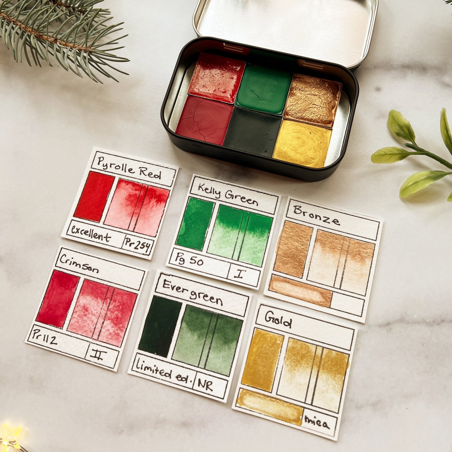 Merry and Bright Holiday Half Pan Palettes