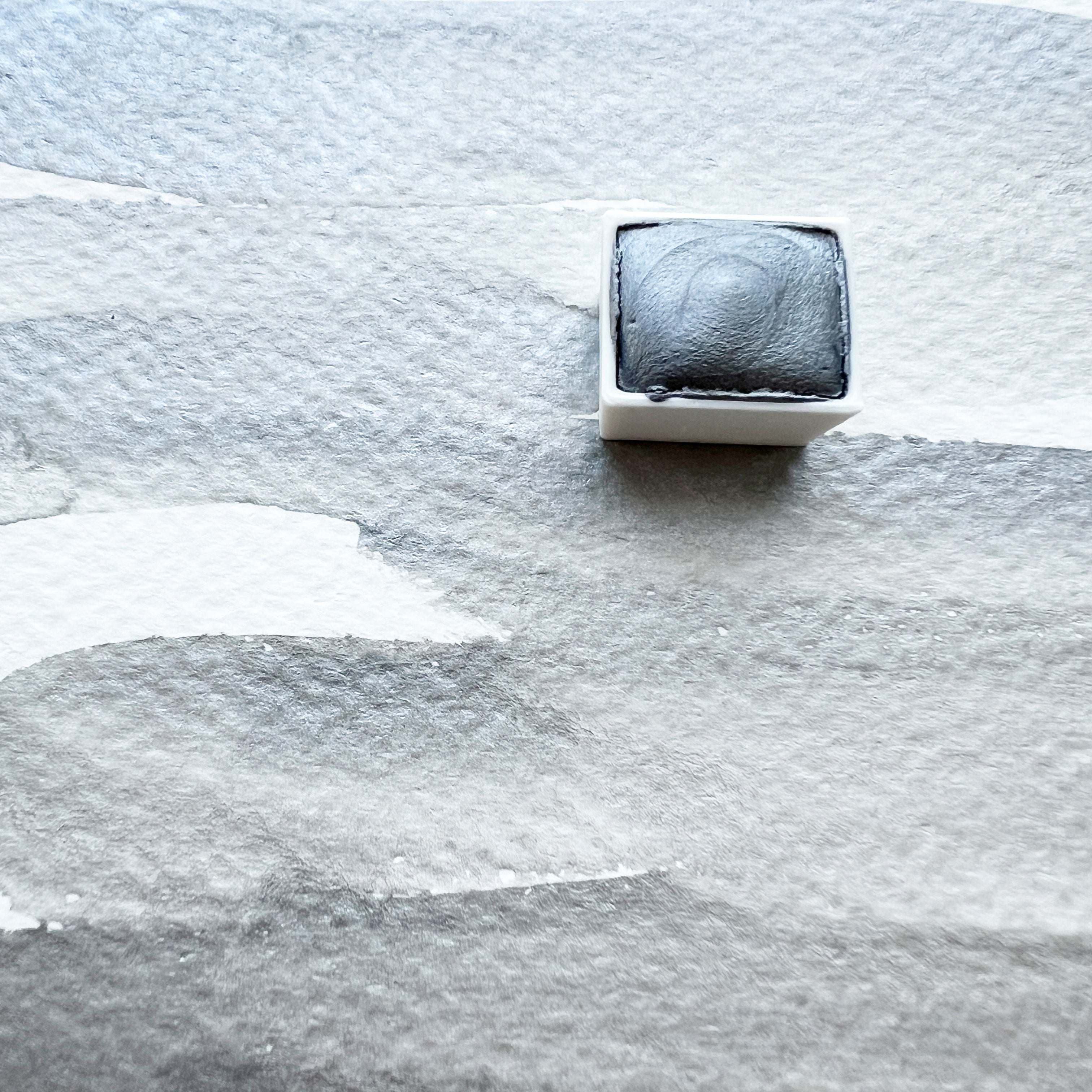 Steel. Half pan, full pan or bottle cap of handmade watercolor paint