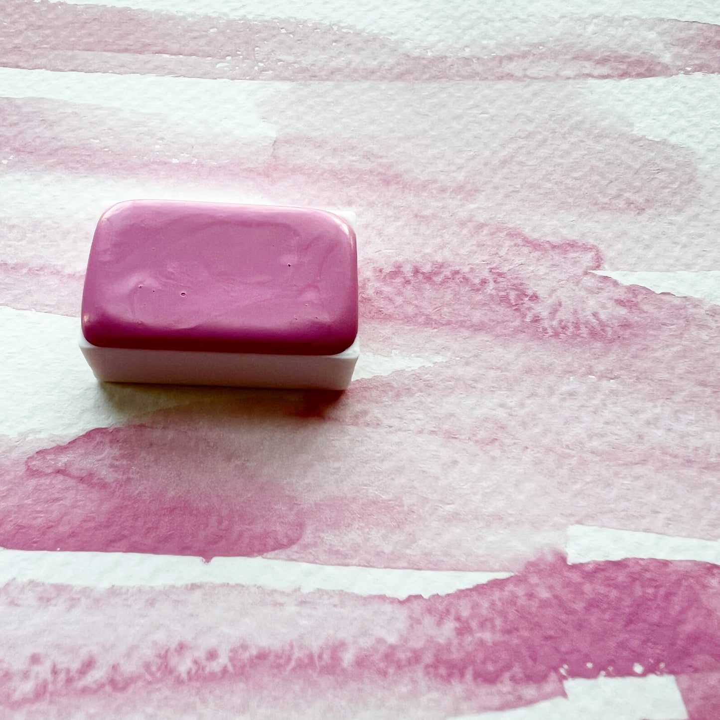 Pure Pink, individual pan of watercolor paint