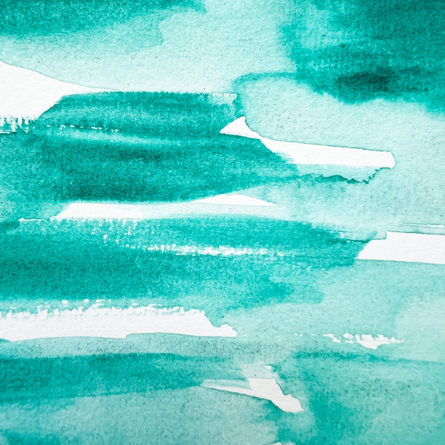 King Turquoise. Half pan, full pan or bottle cap of handmade watercolor paint