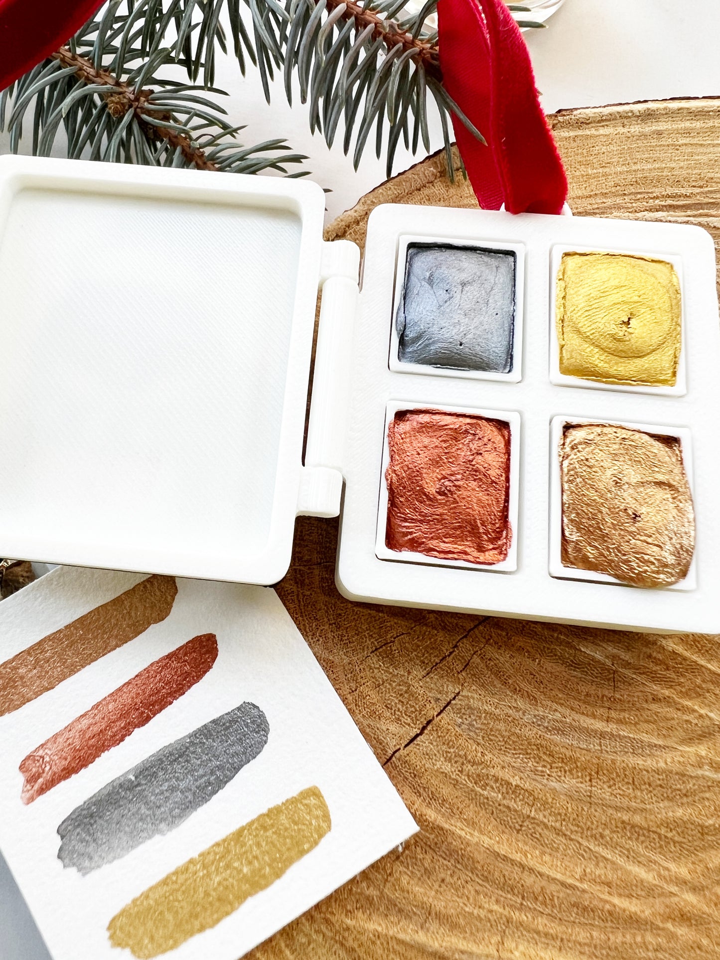 Penguin and Snowman Palette Ornaments