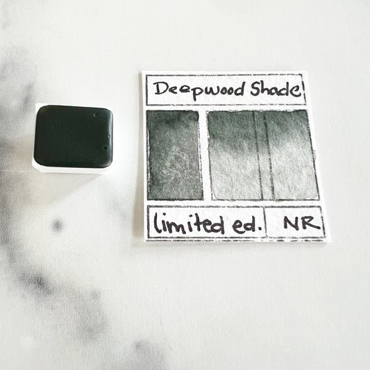 Deepwood Shade. Half pan, full pan or bottle cap of handmade watercolor paint