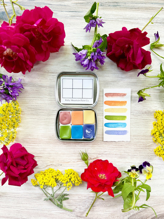 Mountain Meadow Palette, in 3 different palette types