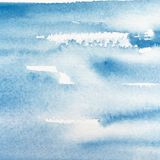 Columbine. Individual pan of handmade watercolor paint