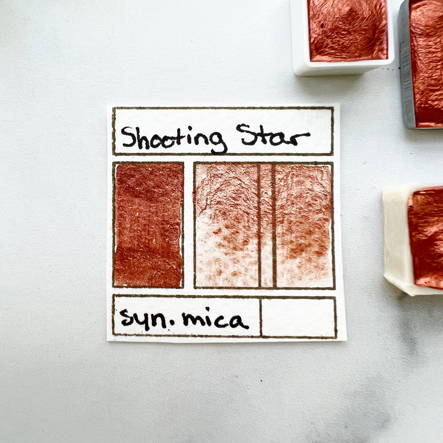 Shooting Star. Half pan, full pan or bottle cap of handmade watercolor paint
