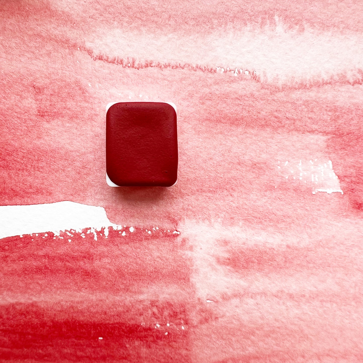 San Francisco Red. Half pan, full pan or bottle cap of handmade watercolor paint