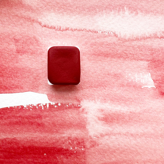 San Francisco Red. Half pan, full pan or bottle cap of handmade watercolor paint