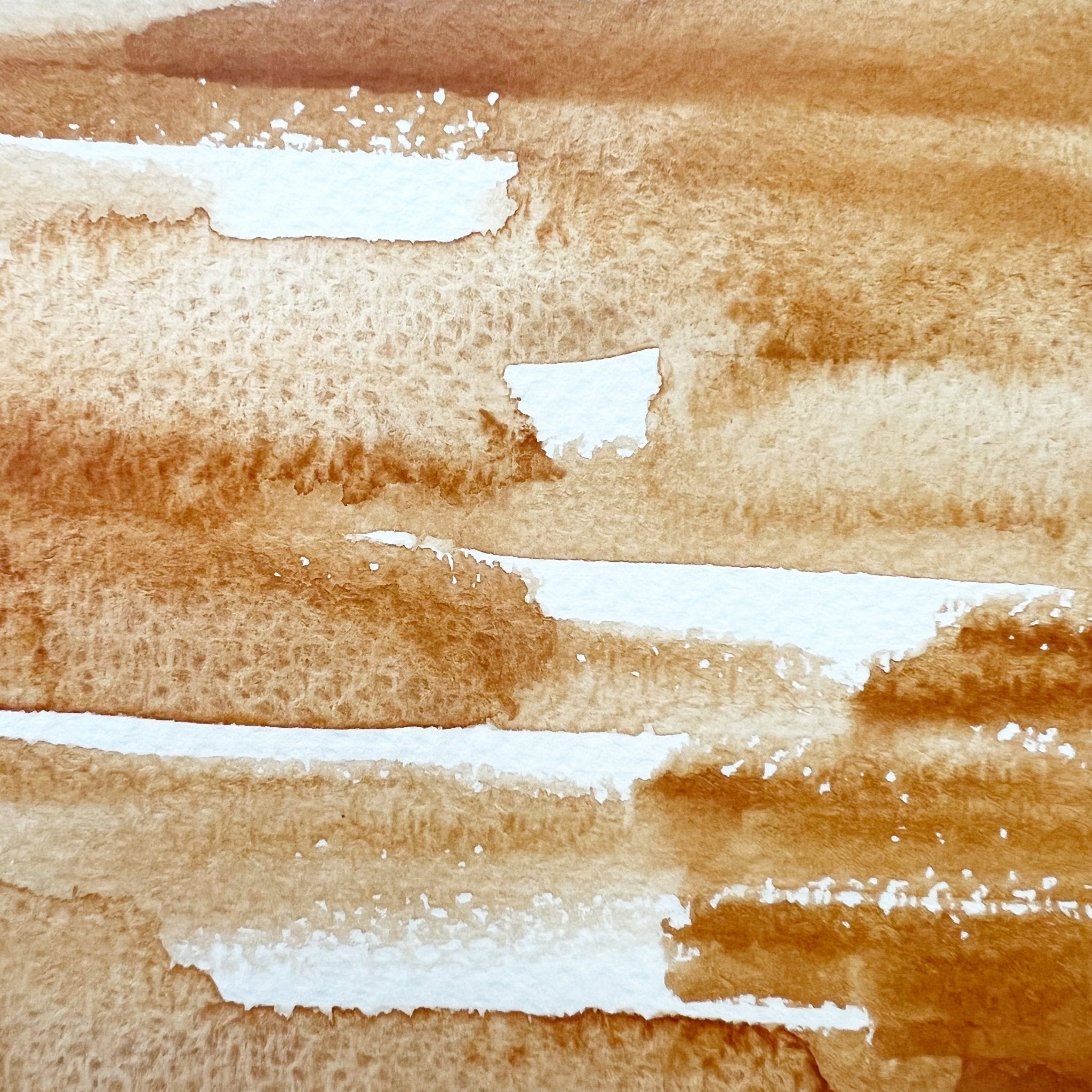 Orange Ocher. Half pan, full pan or bottle cap of handmade watercolor paint