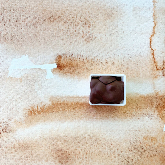 Rose Earth. Half pan, full pan or bottle cap of handmade watercolor paint