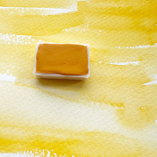 Sunflower. Half pan, full pan or bottle cap of handmade watercolor paint - Ruby Mountain