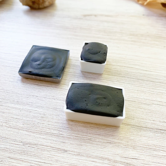 Vine Black. Half pan, full pan or bottle cap of handmade watercolor paint - Ruby Mountain