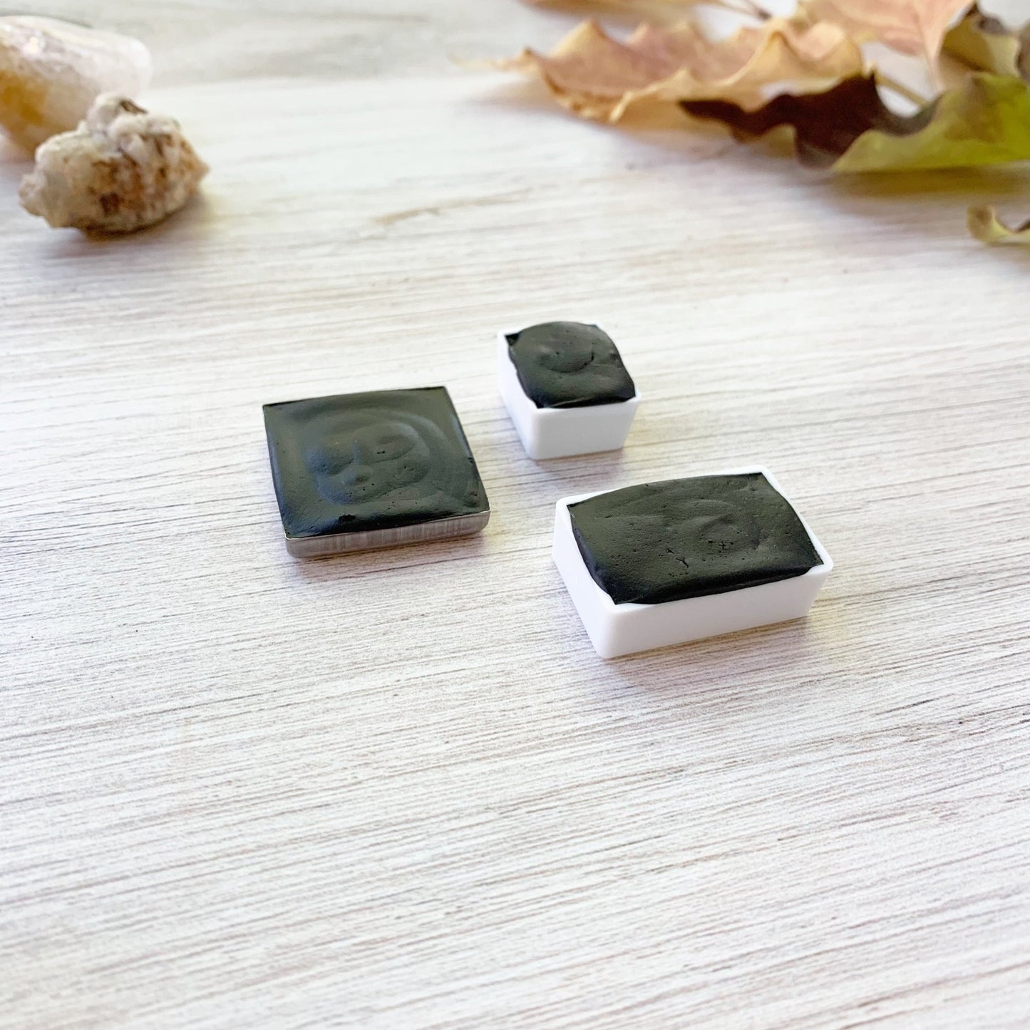 Vine Black. Half pan, full pan or bottle cap of handmade watercolor paint - Ruby Mountain