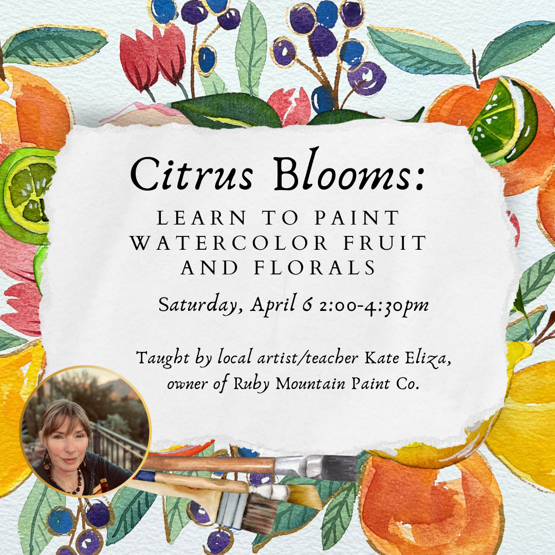 Citrus Blooms: learn to paint watercolor fruit and florals