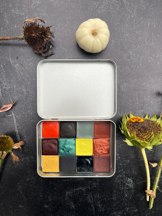 Wild Sumac Palette, a set of 12 handmade watercolors