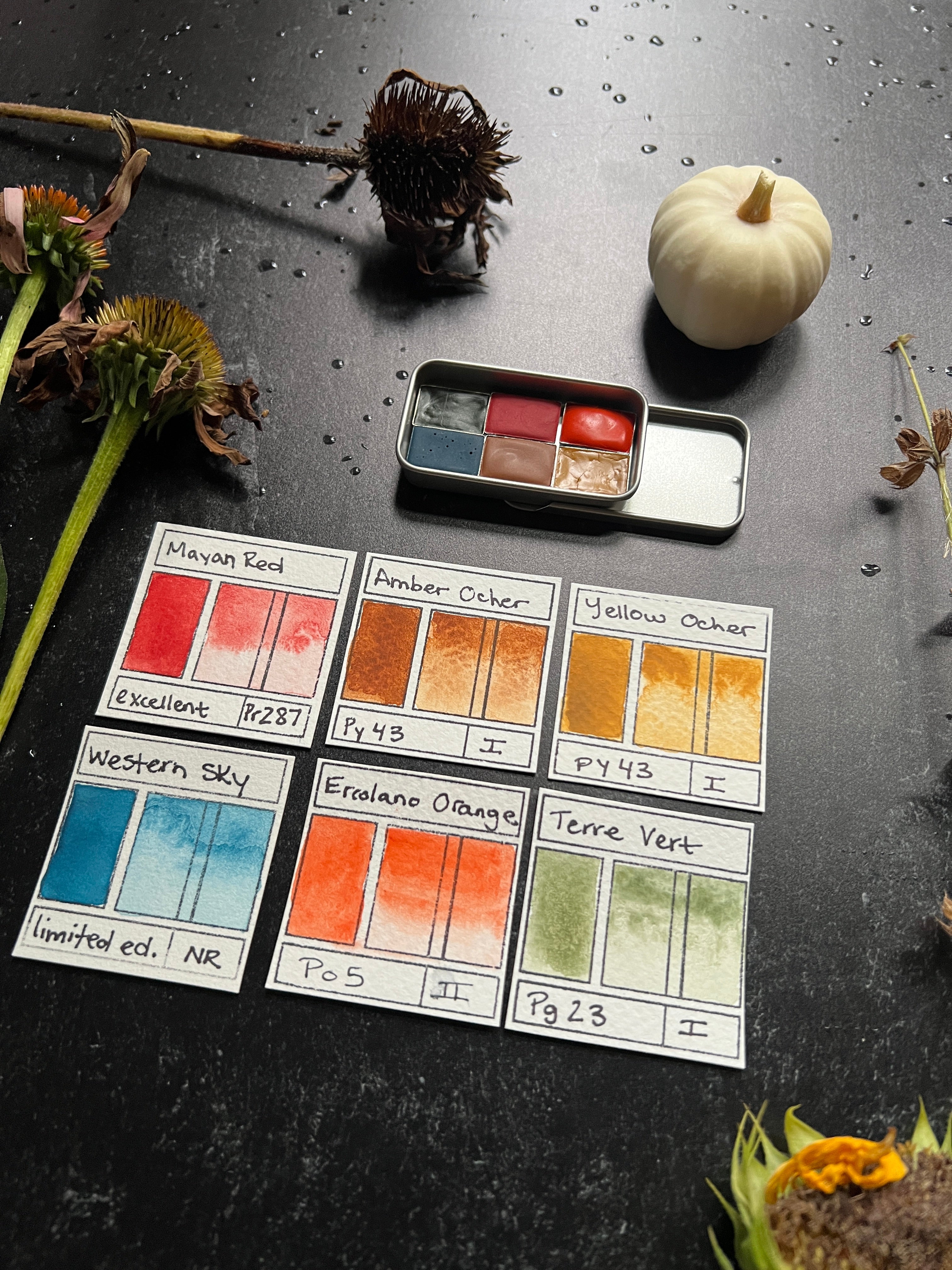 Autumn Pocket Palettes, 3 variations