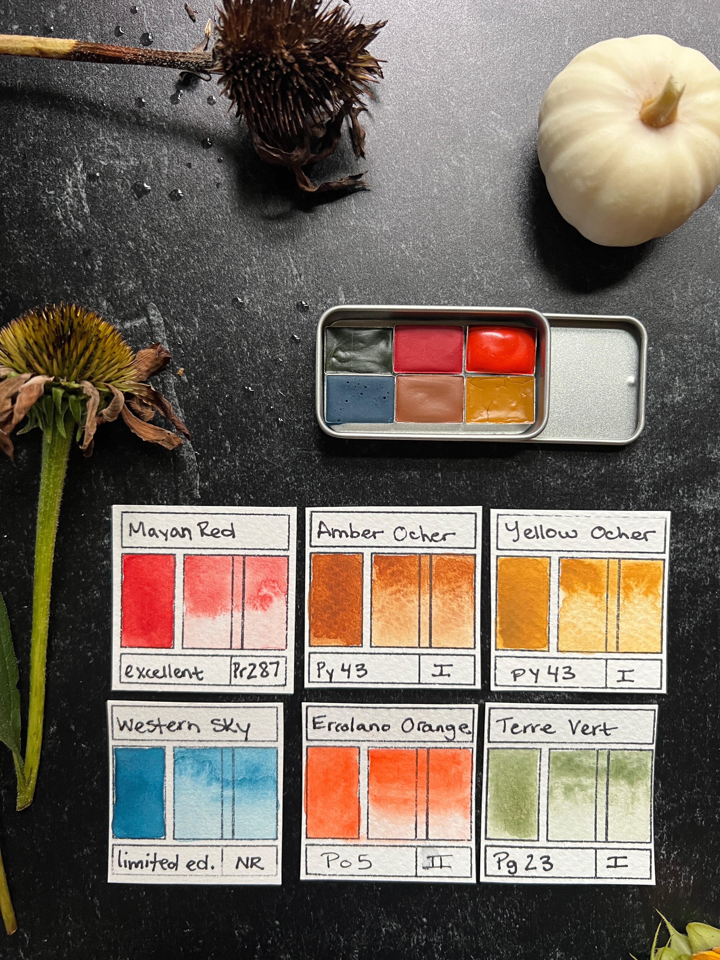 Autumn Pocket Palettes, 3 variations