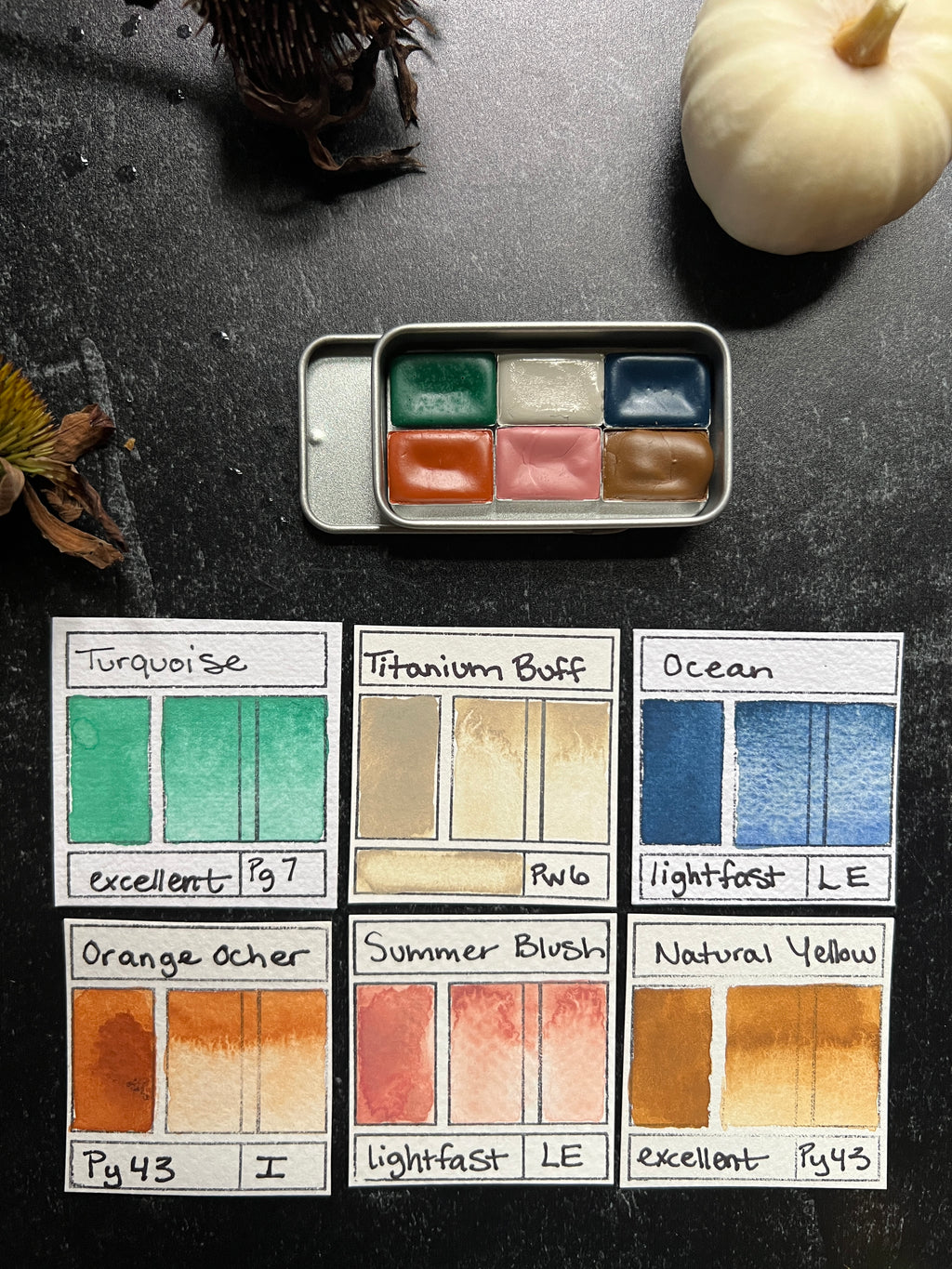 Autumn Pocket Palettes, 3 variations