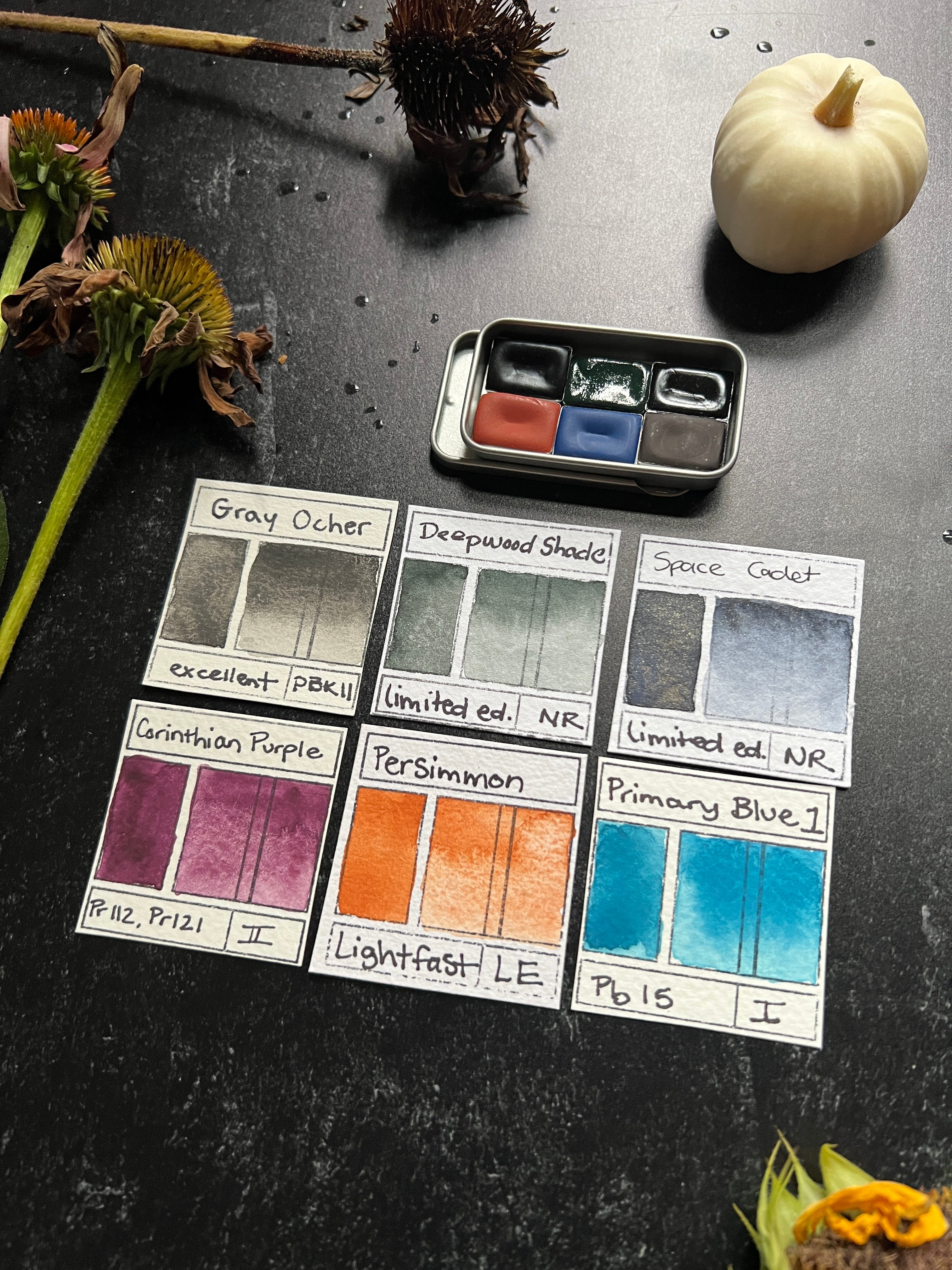 Autumn Pocket Palettes, 3 variations