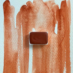 Dark Pumpkin. Individual pan of handmade watercolor paint