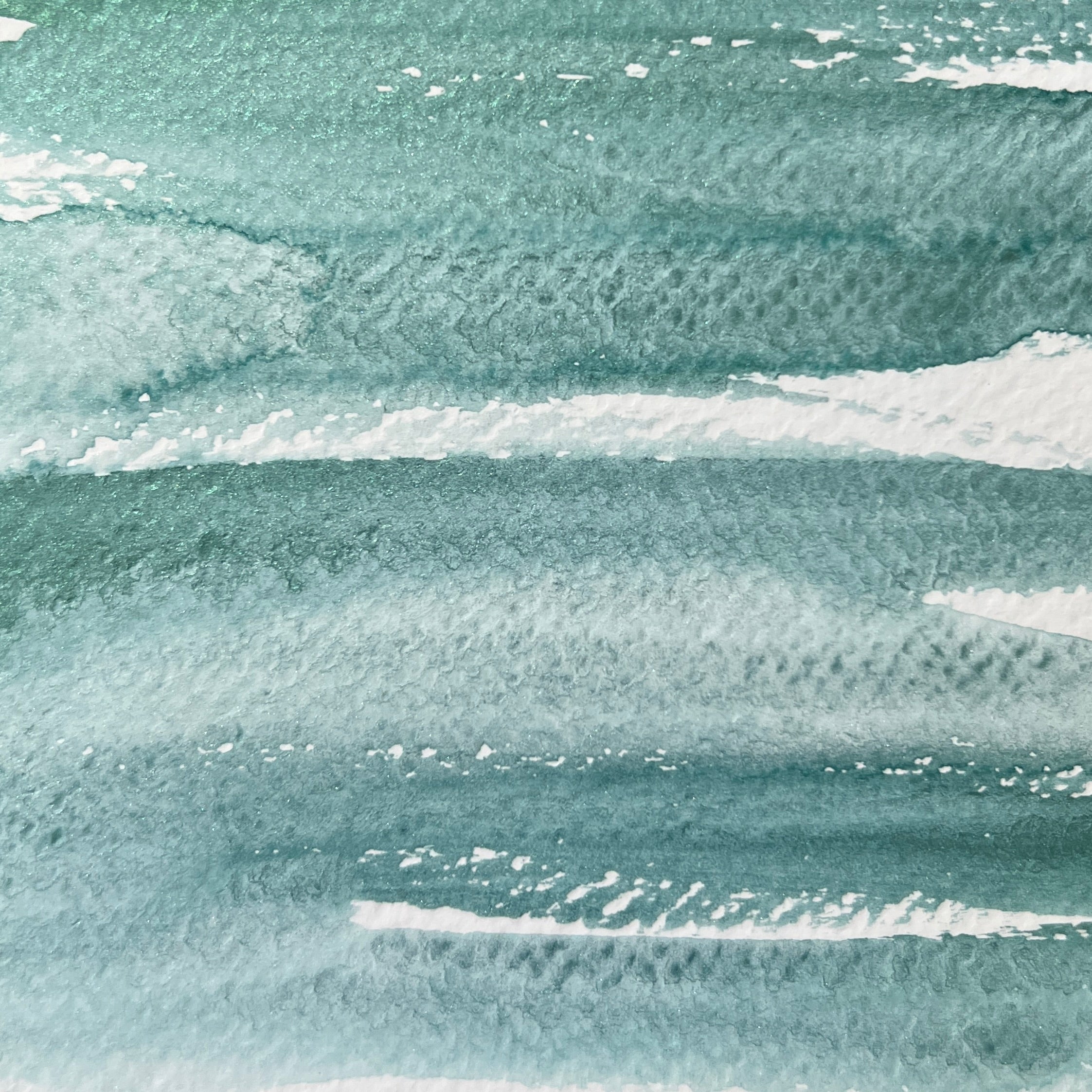 Juniper Shimmer. Individual pan of handmade watercolor paint