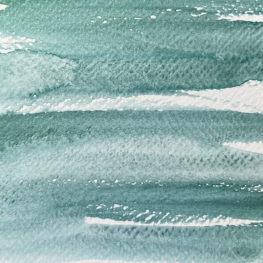 Juniper Shimmer. Individual pan of handmade watercolor paint