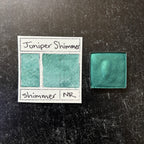 Juniper Shimmer. Individual pan of handmade watercolor paint