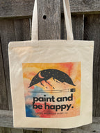 Paint and Be Happy Simple Canvas Tote