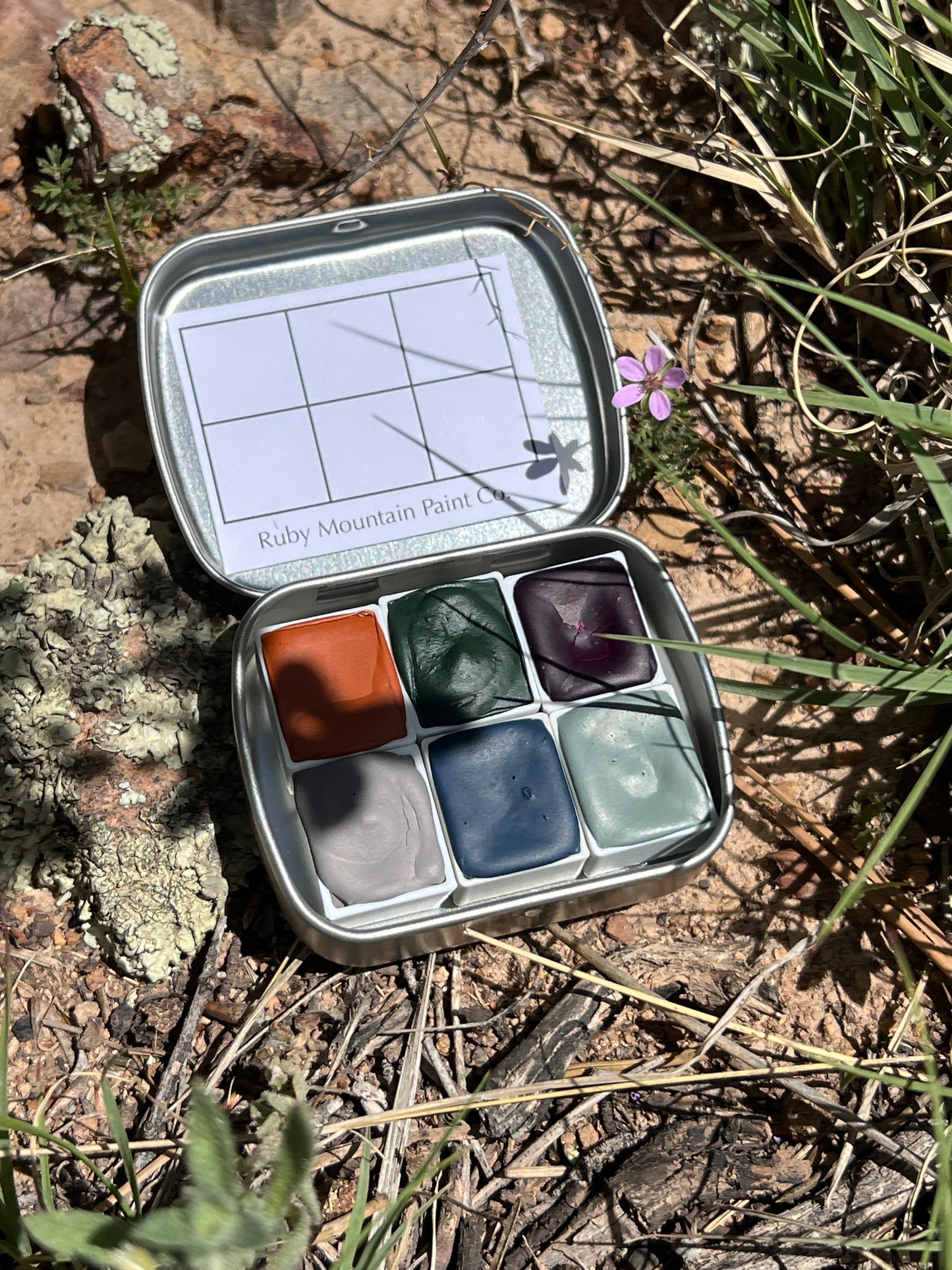 Reservoir Ridge Palette,  a palette of handmade watercolor paint