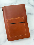 Tan Leather Watercolor Journal, Refillable