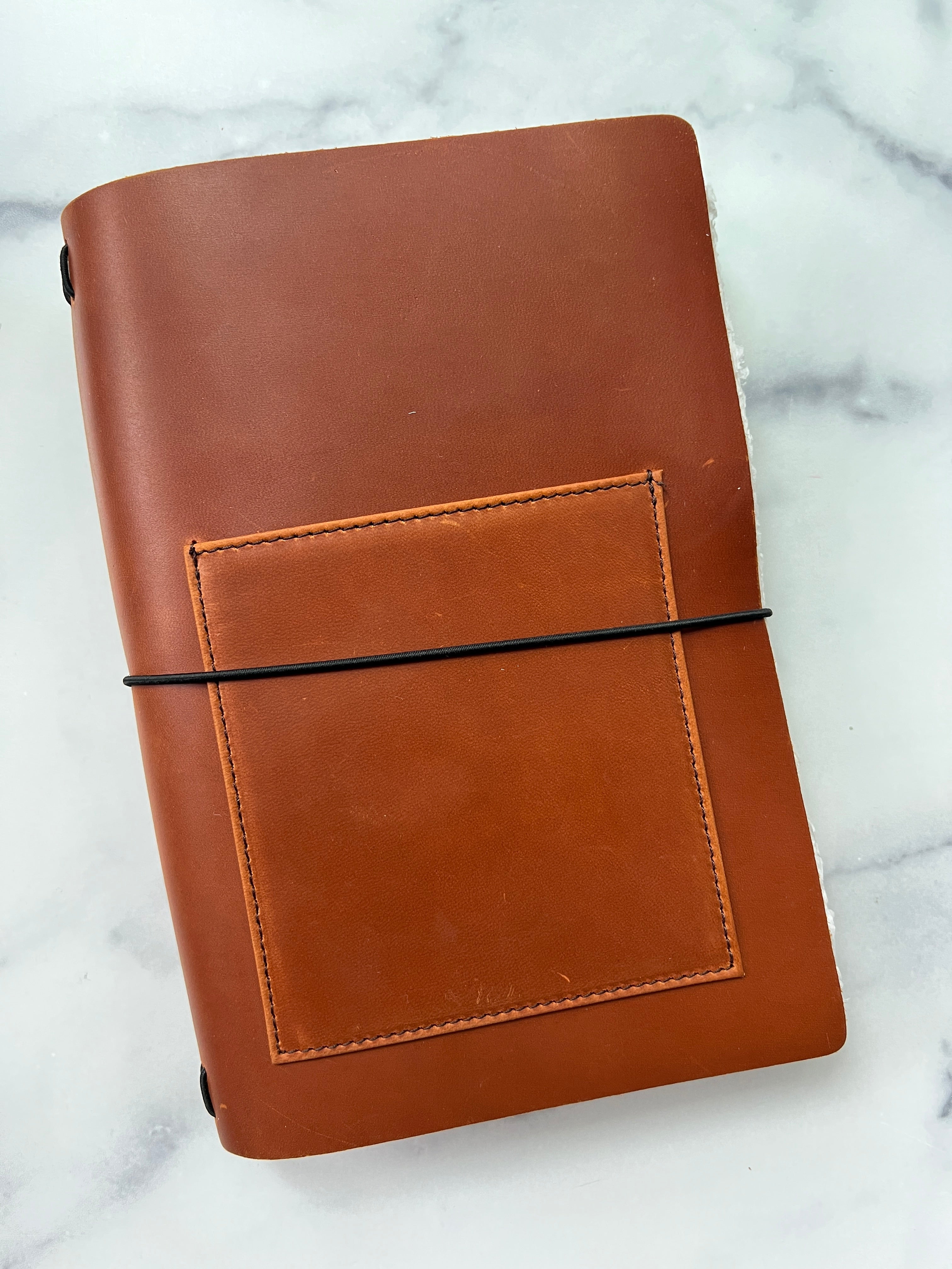 Tan Leather Watercolor Journal, Refillable