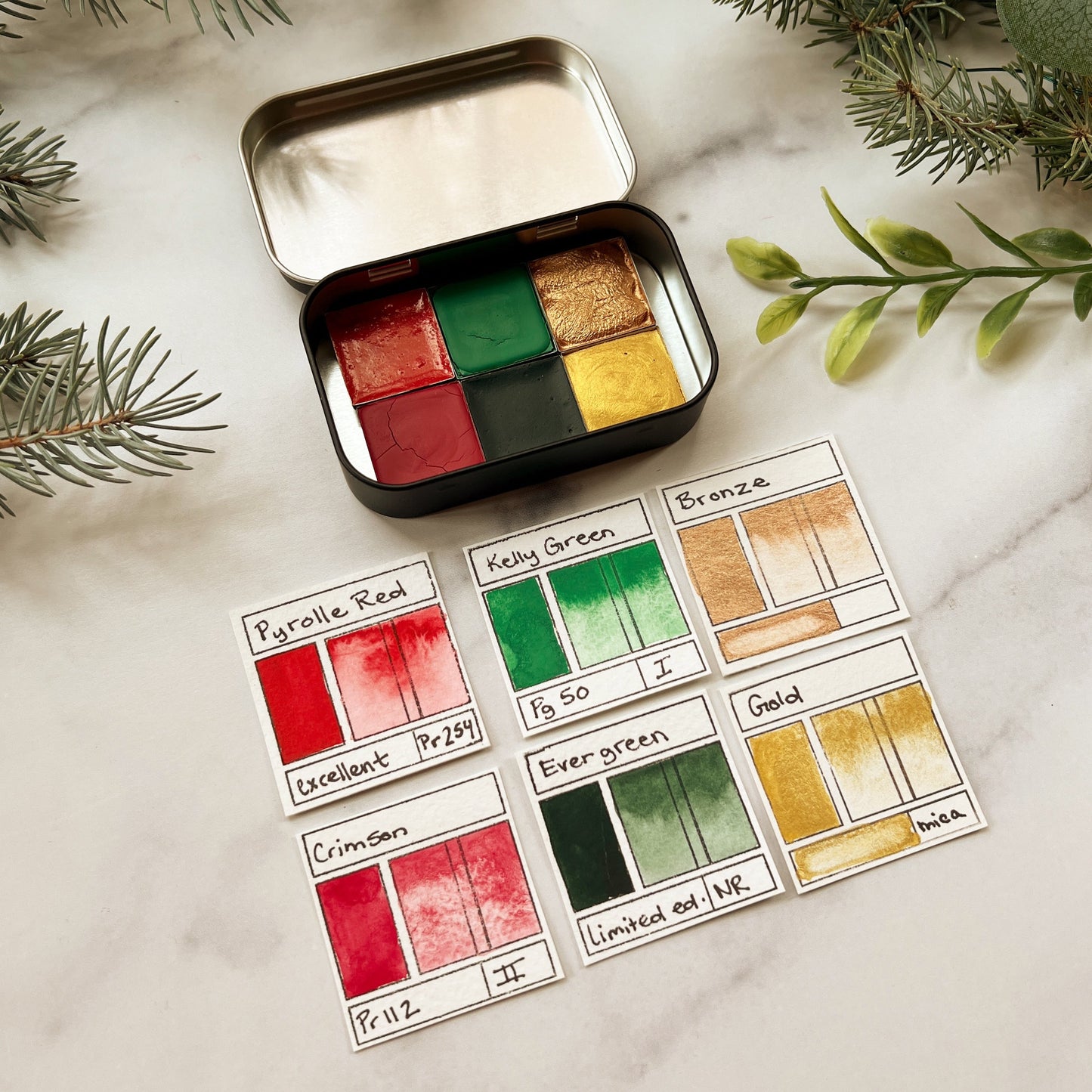 Merry and Bright Holiday Half Pan Palettes