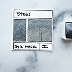 Steel. Half pan, full pan or bottle cap of handmade watercolor paint