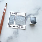 Steel. Half pan, full pan or bottle cap of handmade watercolor paint