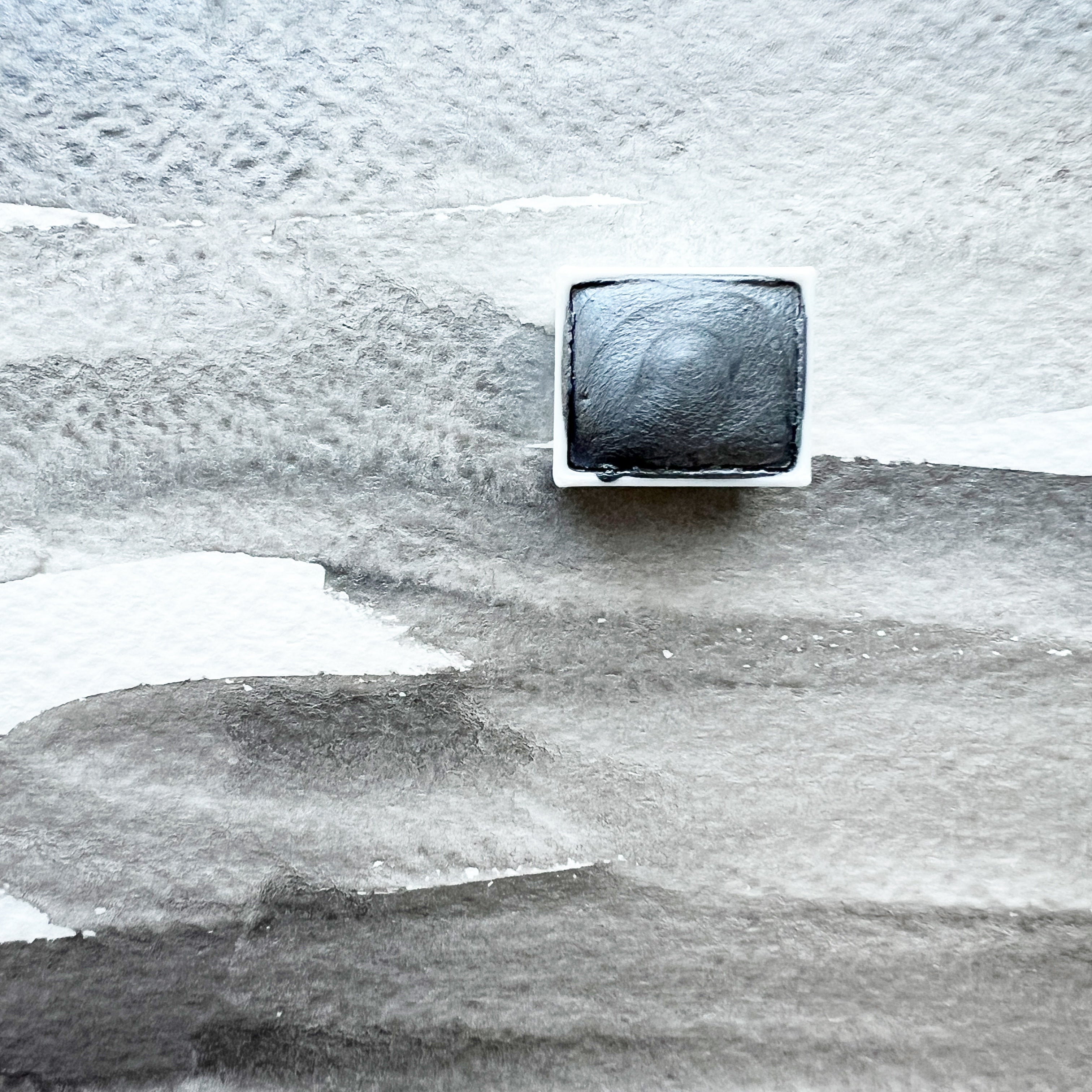 Steel. Half pan, full pan or bottle cap of handmade watercolor paint