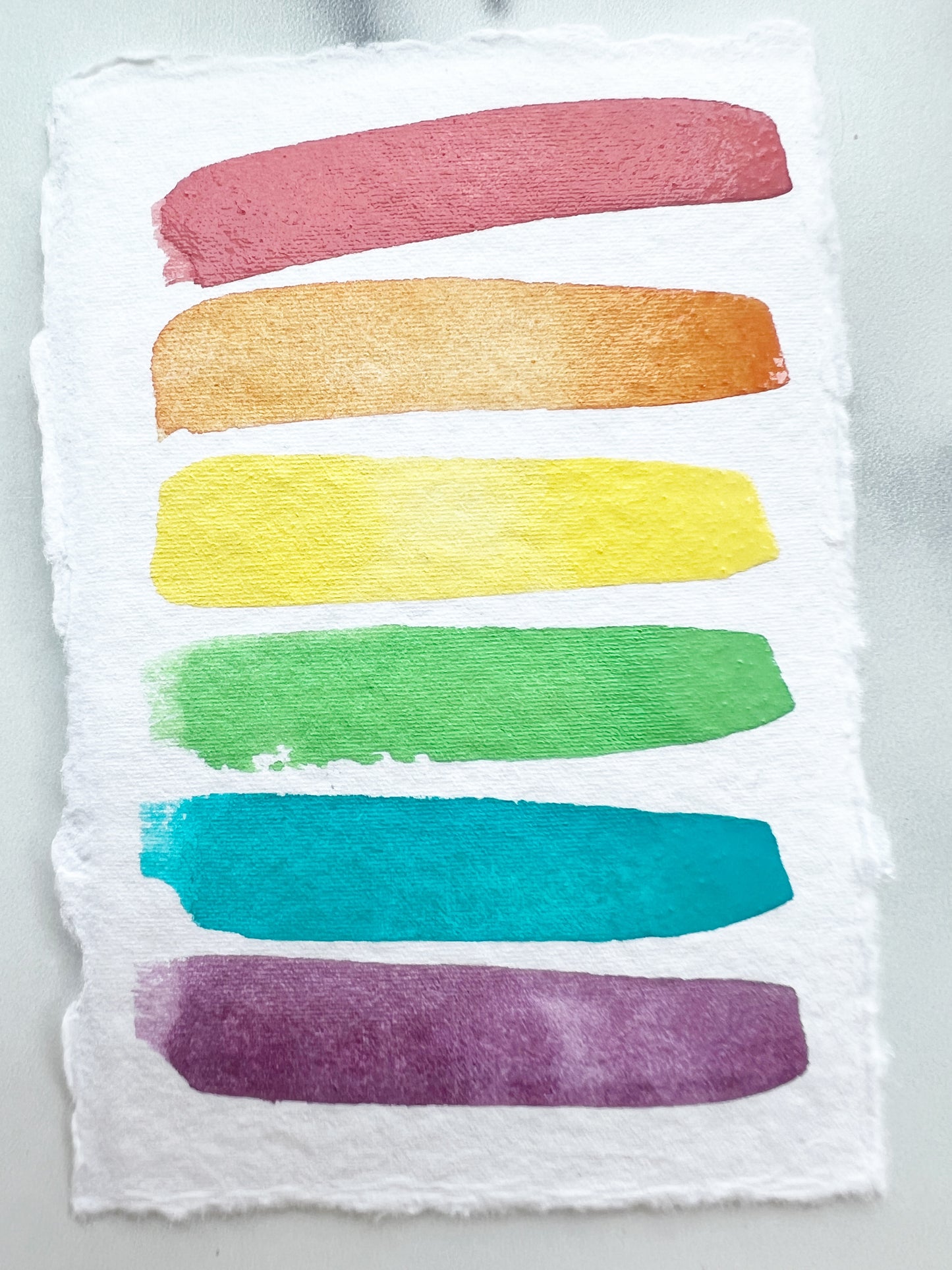 Spring Brights Palette, a six color set of handmade watercolors