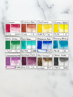 The Wild Rockies Half Pan Set, a palette of handmade watercolor paint