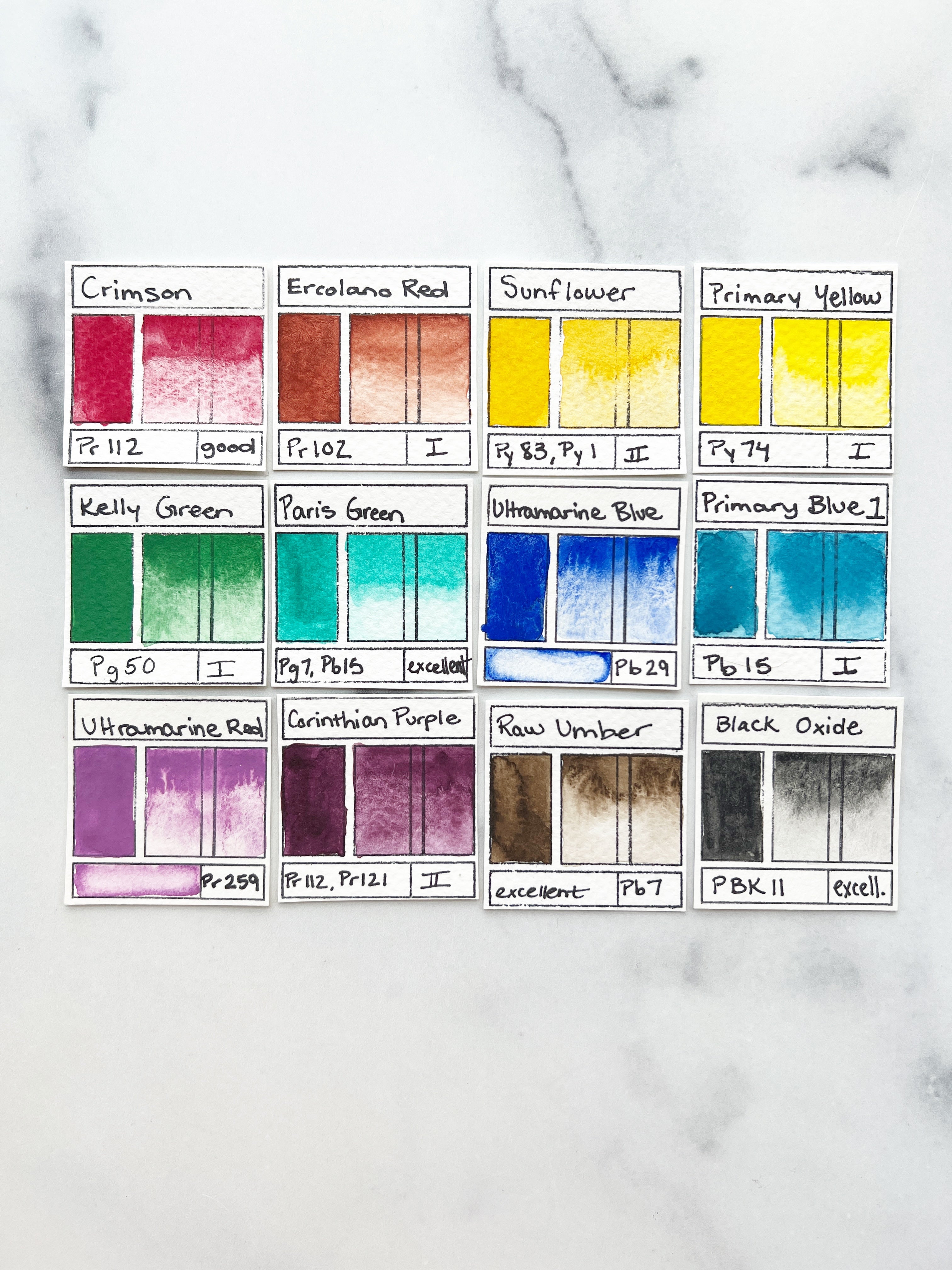 The Wild Rockies Half Pan Set, a palette of handmade watercolor paint