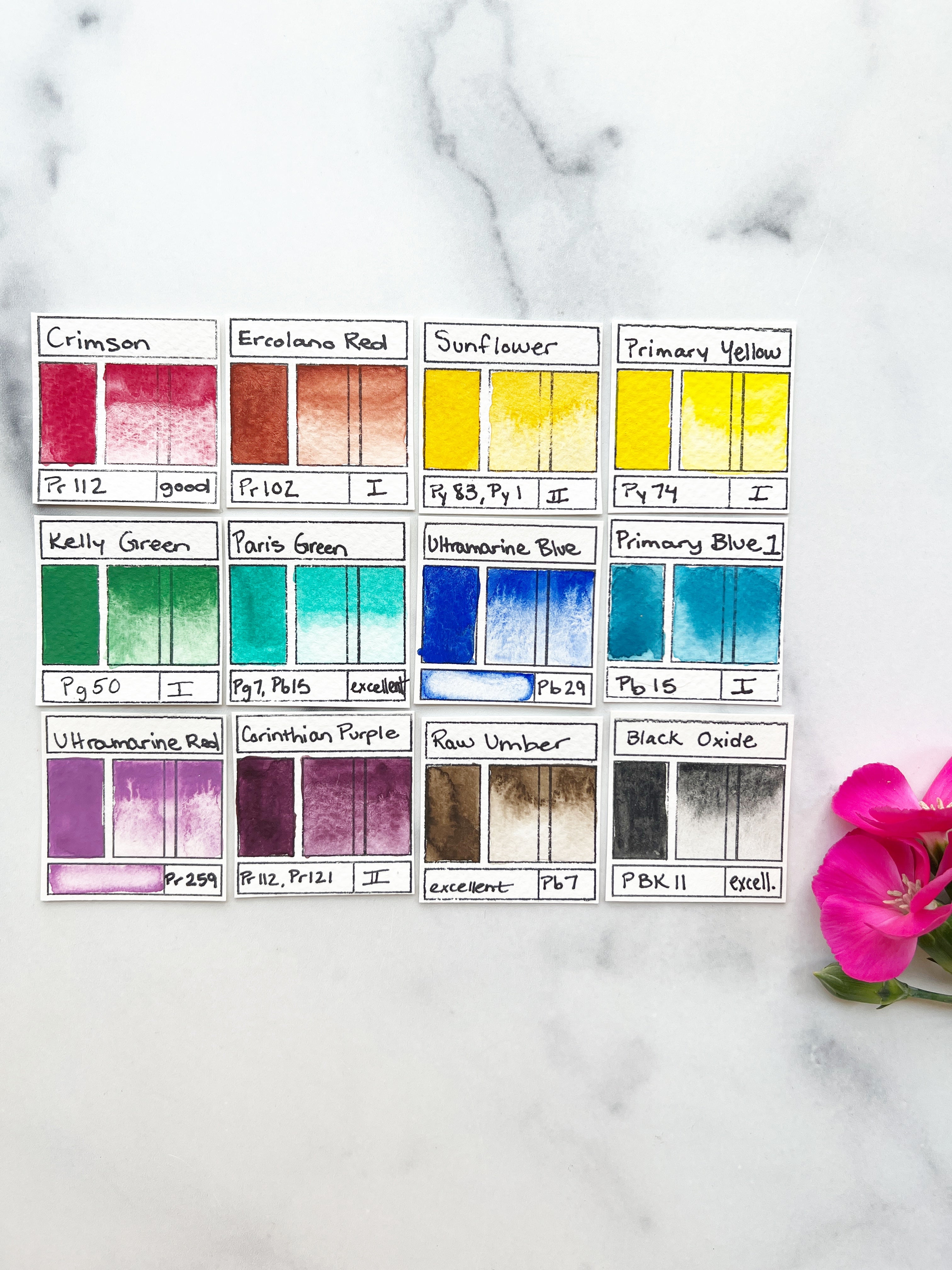 The Wild Rockies Half Pan Set, a palette of handmade watercolor paint