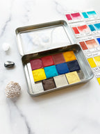 Canyon Primaries Set, a palette of handmade watercolor paint