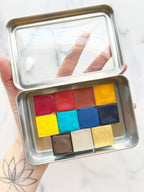 Canyon Primaries Set, a palette of handmade watercolor paint