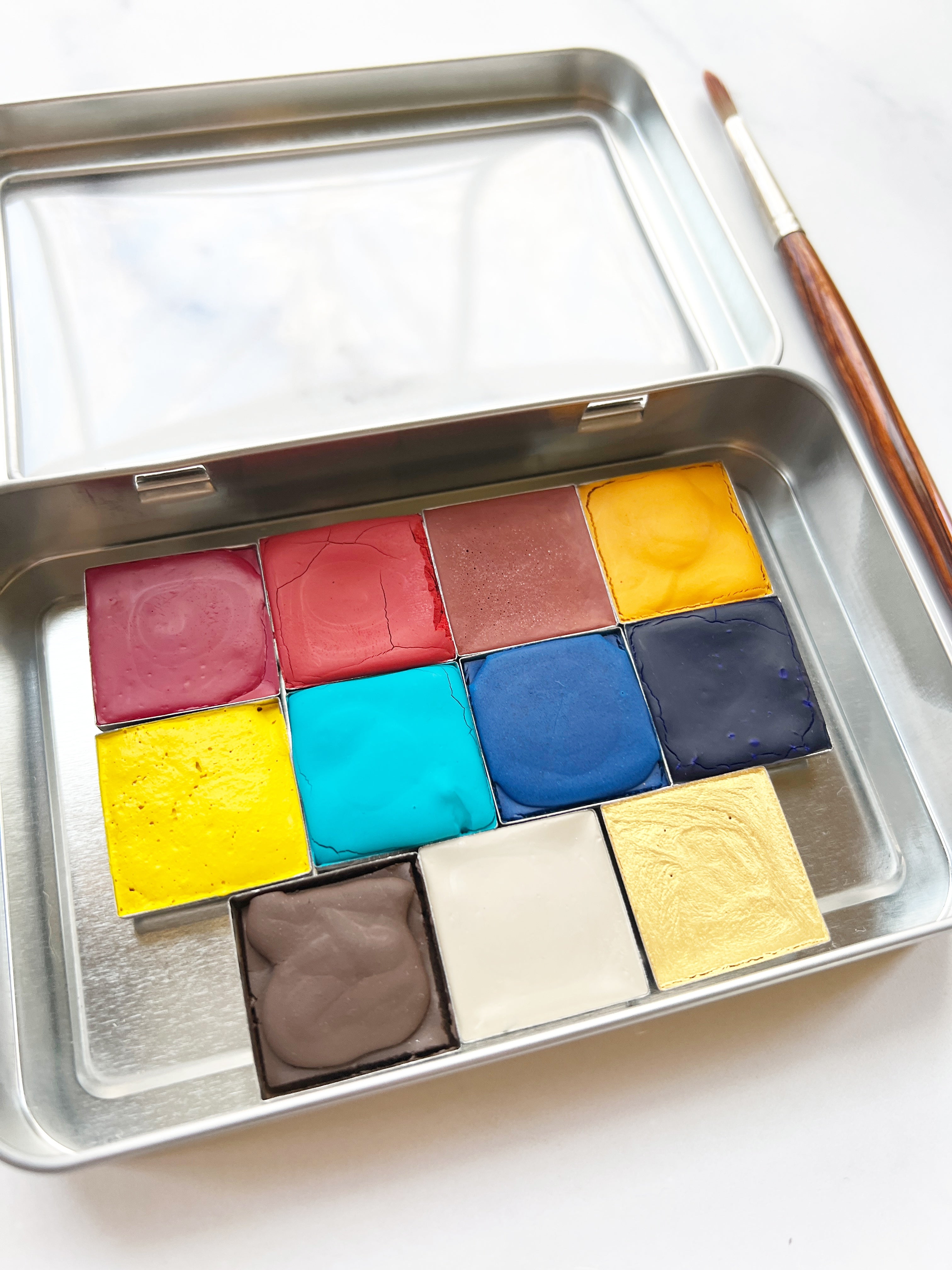Canyon Primaries Set, a palette of handmade watercolor paint